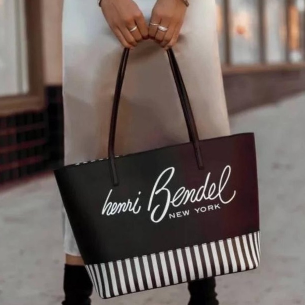 henri bendel About Black Leather Tote